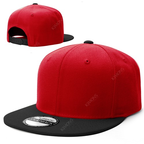 Plain blank snapback hat flat - plain,